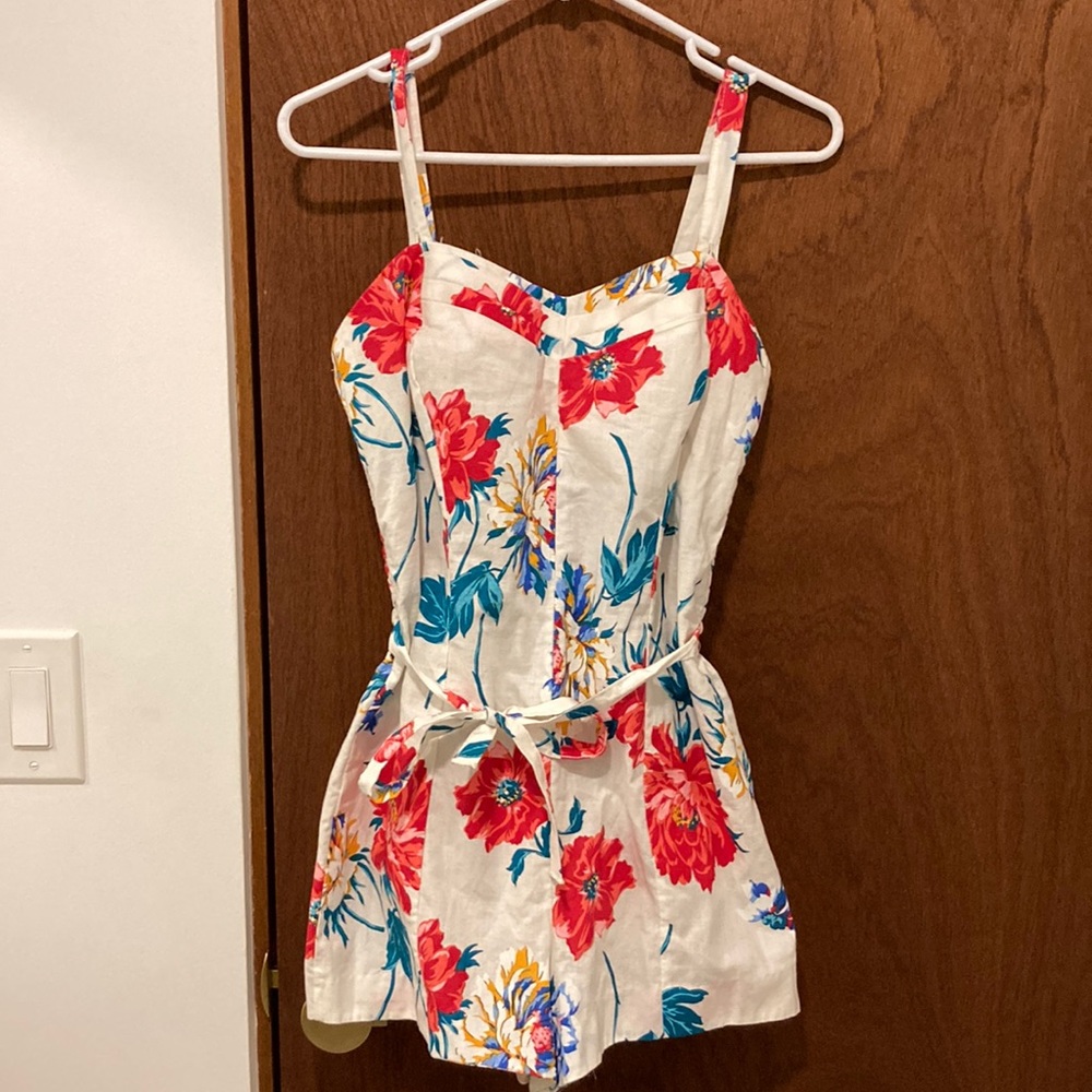 1950’s Retro Vintage Dead Stock Roxanne Floral Pinup Girl Playsuit Romper
